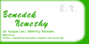 benedek nemethy business card