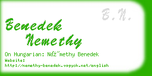 benedek nemethy business card